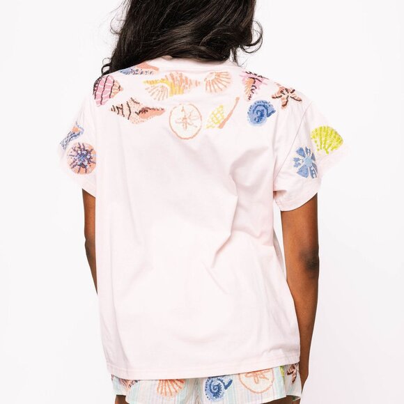 NWT Queen of Sparkles Light Pink Multi Shell Tee - Picture 4 of 5